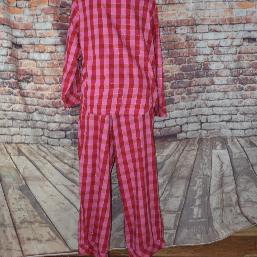 Victorias Secret XL Pajama Set Sleep Cotton Flannel Long Sleeve Plaid - Picture 6 of 12